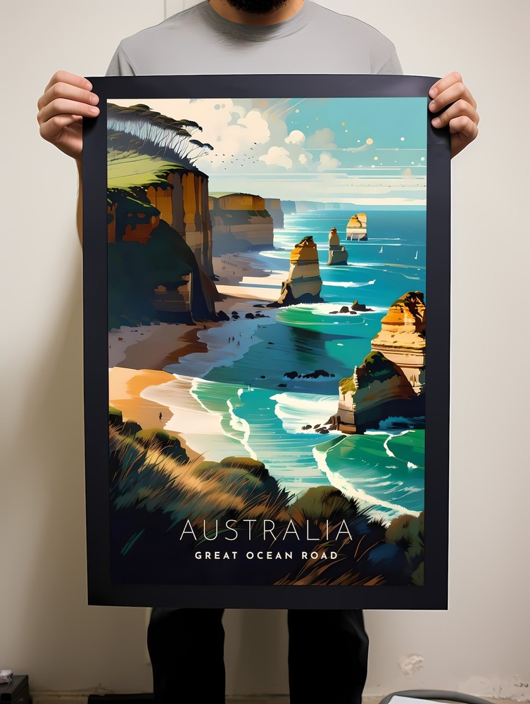 Australia Travel Poster Wall Art Oceania Instant Hanging Decor New Home Gift