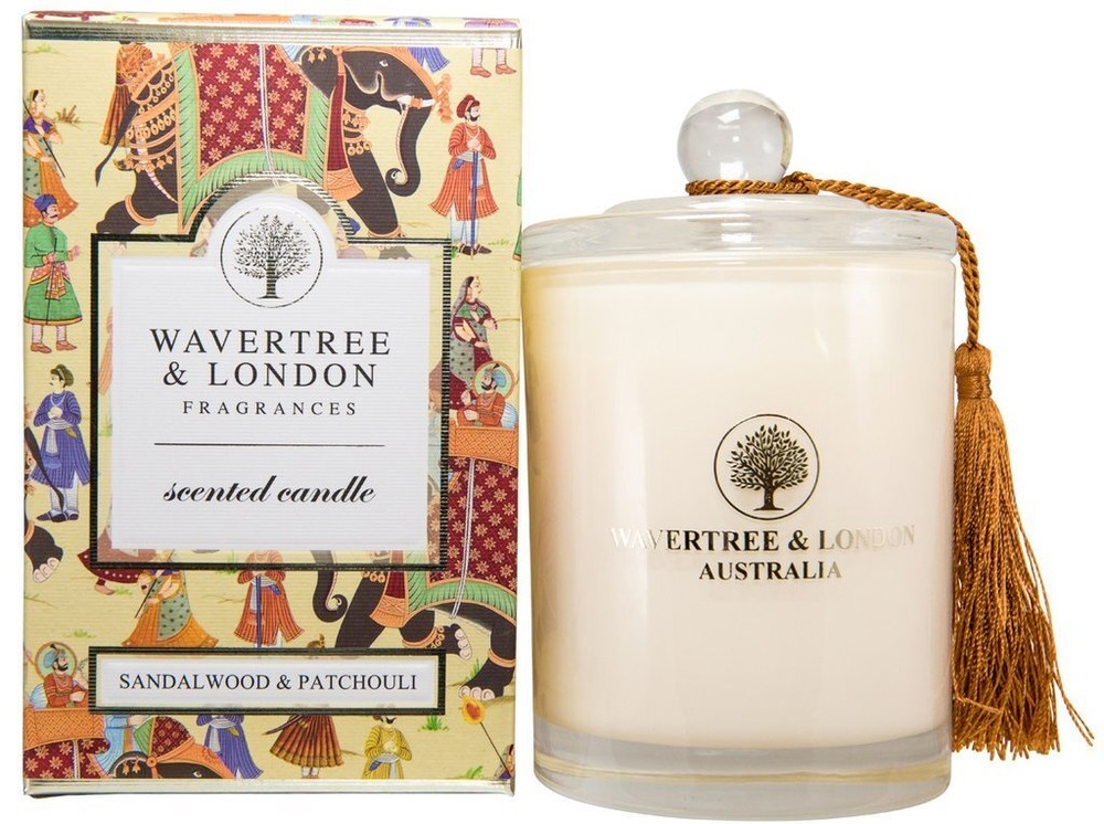 Organic Sandalwood Patchouli Soy Wax Candle with Non-Toxic Cotton Wick