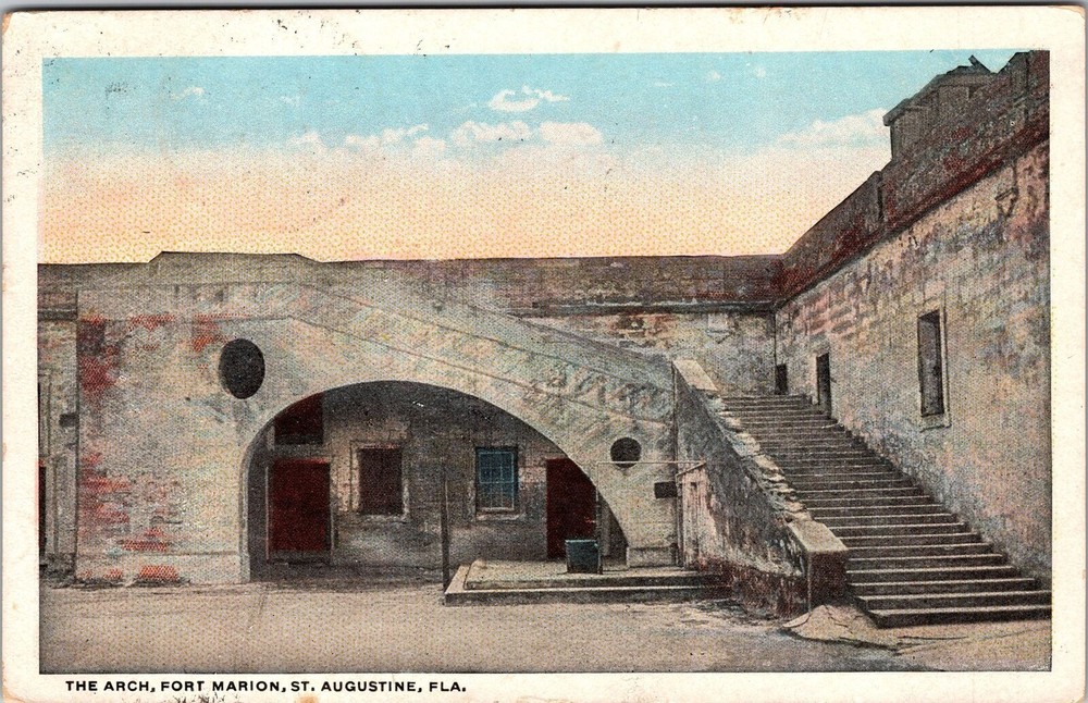 St. Augustine FL-Florida, The Arch, Fort Marion, Vintage Postcard