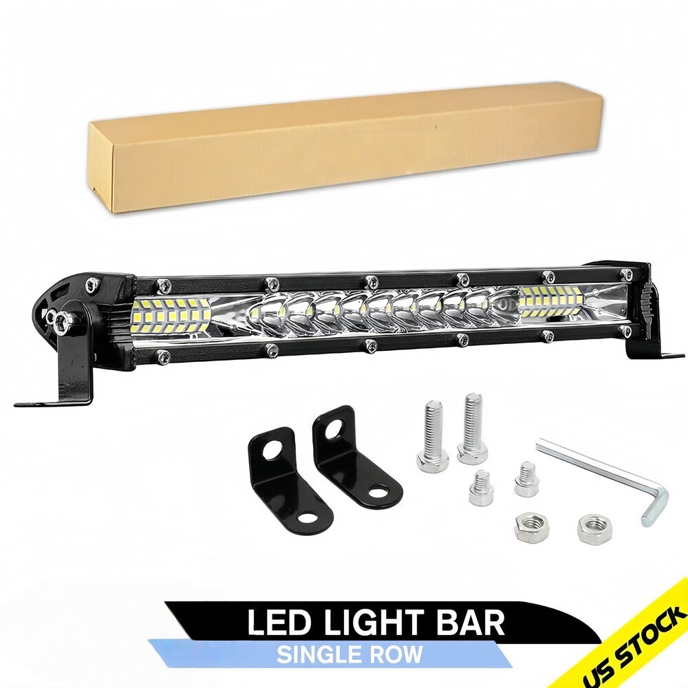 10'' LED Light Bar Spot Flood Combo Truck SUV ATV Jeep Offroad Driving 12inch