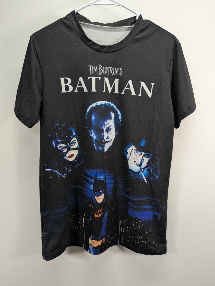 Batman AOP Men's Small 1989 Joker Tim Burton Jack Nicholson shirt Penguin