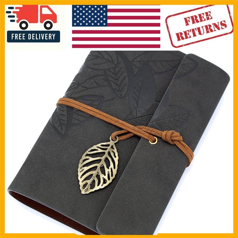 Pocket-Sized 5-Inch Travel Diary - Elegant Refillable Journal with Kraft Paper