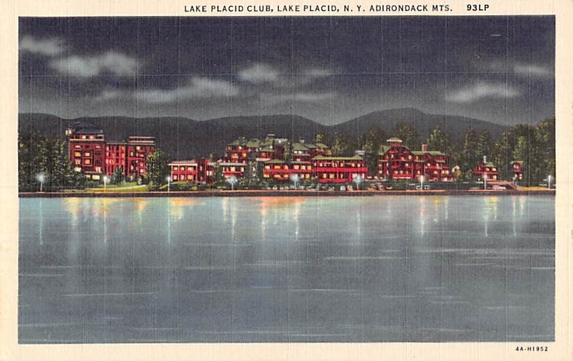 Postcard Lake Placid Club Lake Placid New York Adirondack Mountains USA