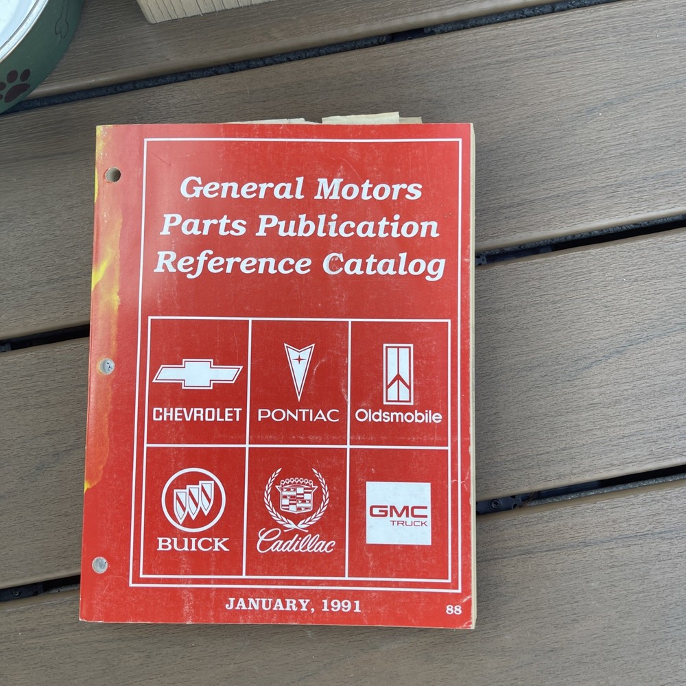 General Motors Parts Publication Reference Catalog Jan 1991