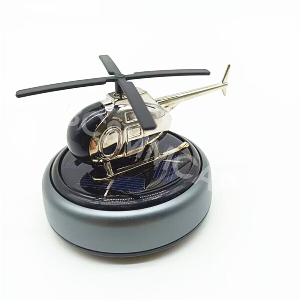 Air Freshener Solar Powered Helicopter Car Dashboard Diffuser Ornament Perfume