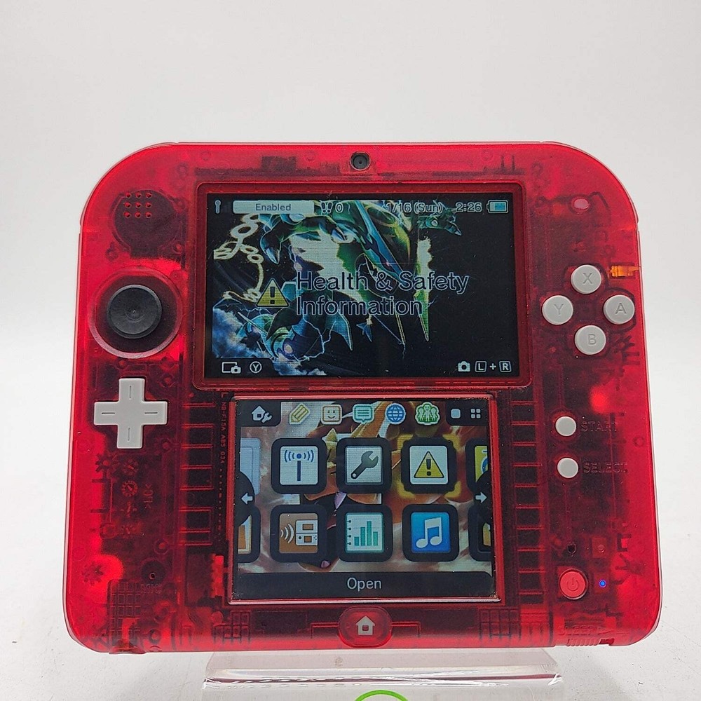 Nintendo 2DS Handheld Game Console Only FTR-001 Black/Red