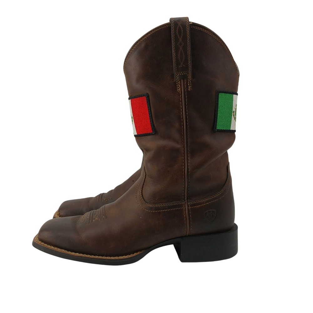 Ariat Mens Mi Orgullo Mexican Flag Western Cowboy Boots Size 9