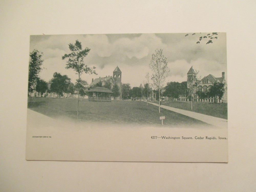 Cedar Rapids Iowa Postcard Washington Square IA