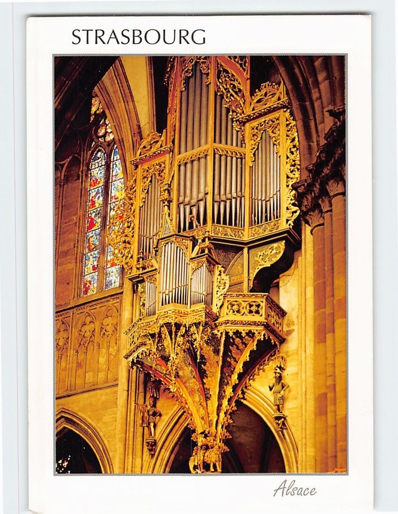 Postcard  Strasbourg Cathedral- L'orgue Alsace France