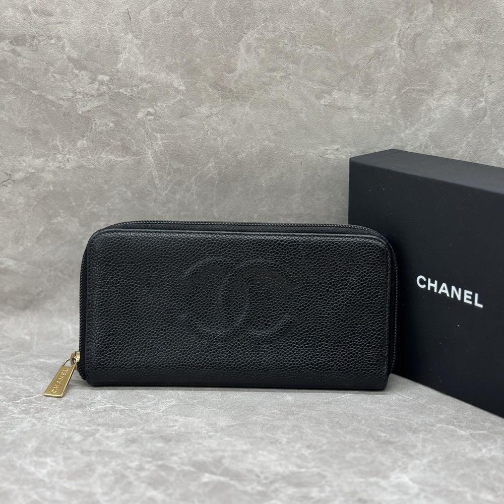 Chanel Long Wallet Caviar Skin