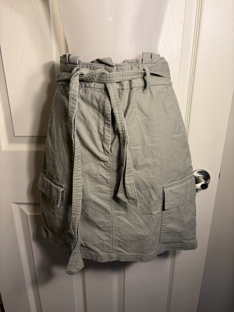 Loft Womens Sage Green Cargo Mini Skirt Size 2