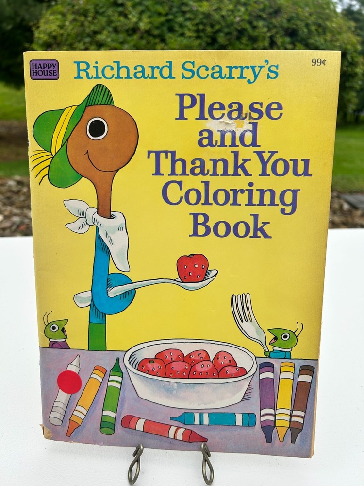 VTG 1985 Richard Scarry's Please and Thank You Coloring Book UNUSED see desc.