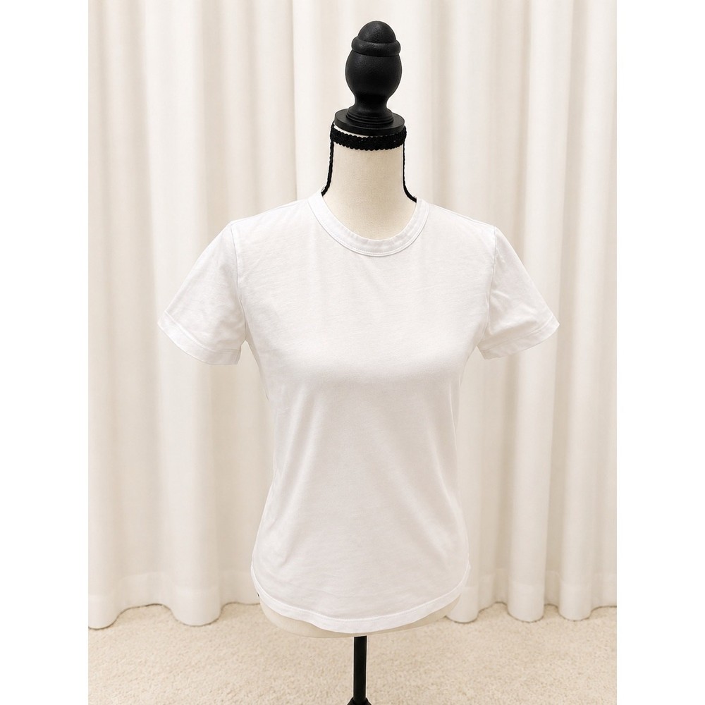 Madewell The Perfect Crewneck Tee Allday Jersey White XXS