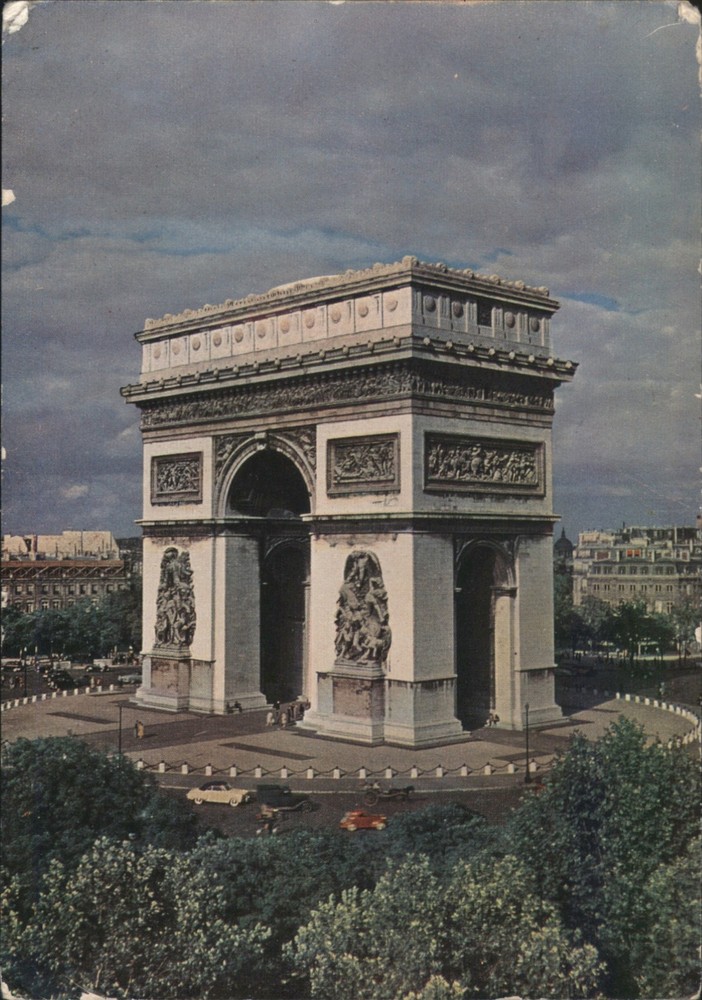 Paris, France Arc de Triomphe l'Etoile 1900 Seine Original Vintage Postcard