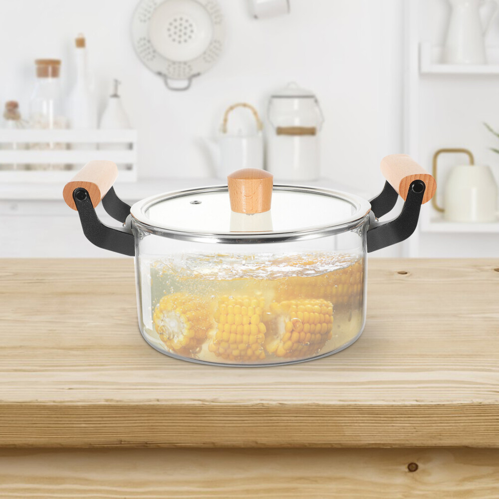 Glass Pans for Cooking Cookware Soup Pot Home Use Boil Travel