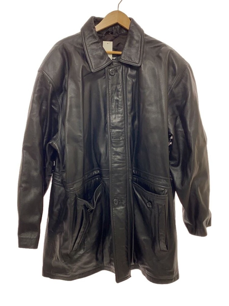 Wind  Leather Jacket Blouson/-/Sheep Leather/Blk/Plain 3498