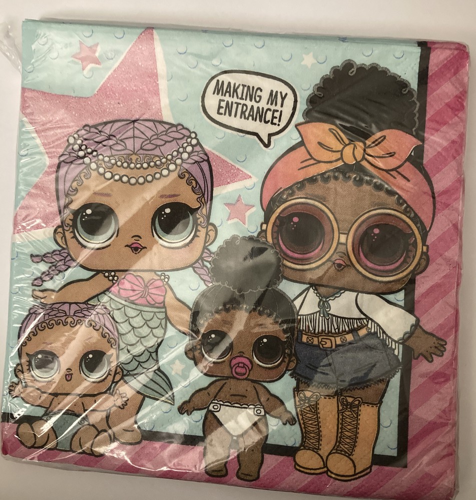 LOL SURPRISE LUNCH NAPKINS (16) ~Birthday Party Supplies Large Dinner Serviettes