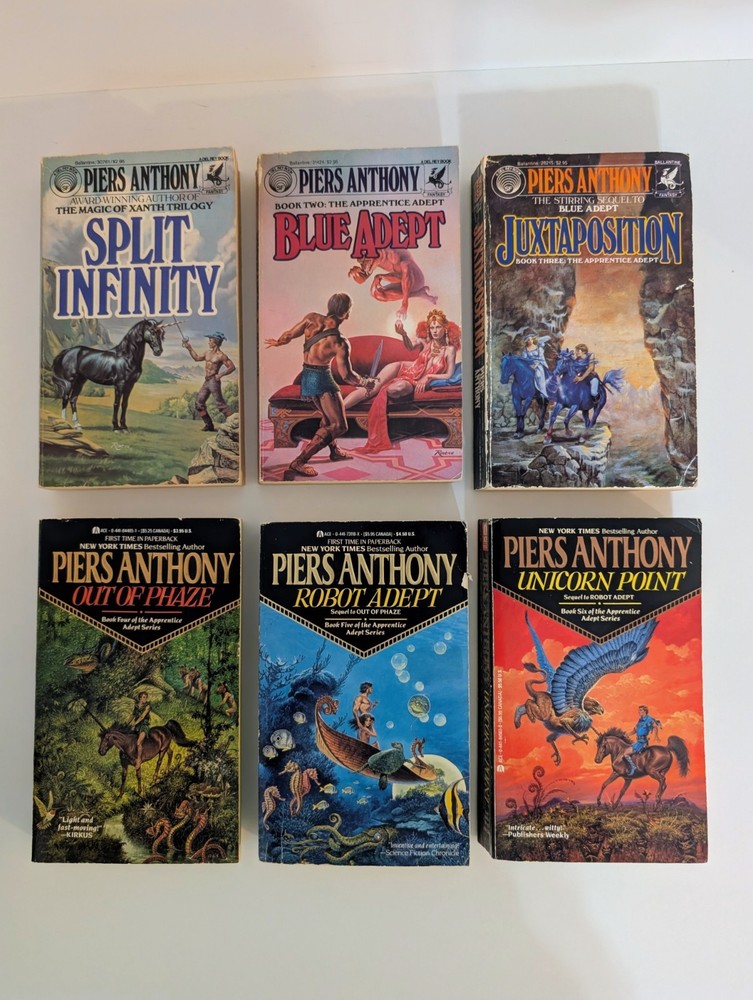 Piers Anthony Apprentice Adept Series Books 1-6 Paperback Lot Complete Set