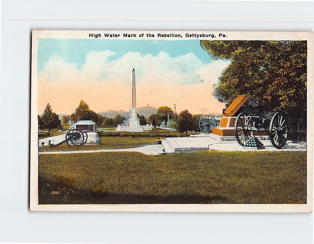 Postcard High Water Mark of the Rebellion Gettysburg Pennsylvania USA