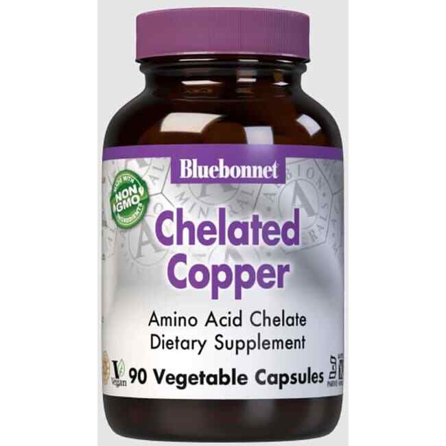 Bluebonnet Nutrition Chelated Copper 3 mg 90 Veg Caps