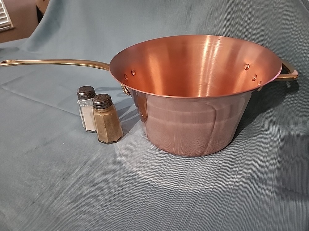 Ruffoni Italy Large Copper Pan Pot Brass Handles