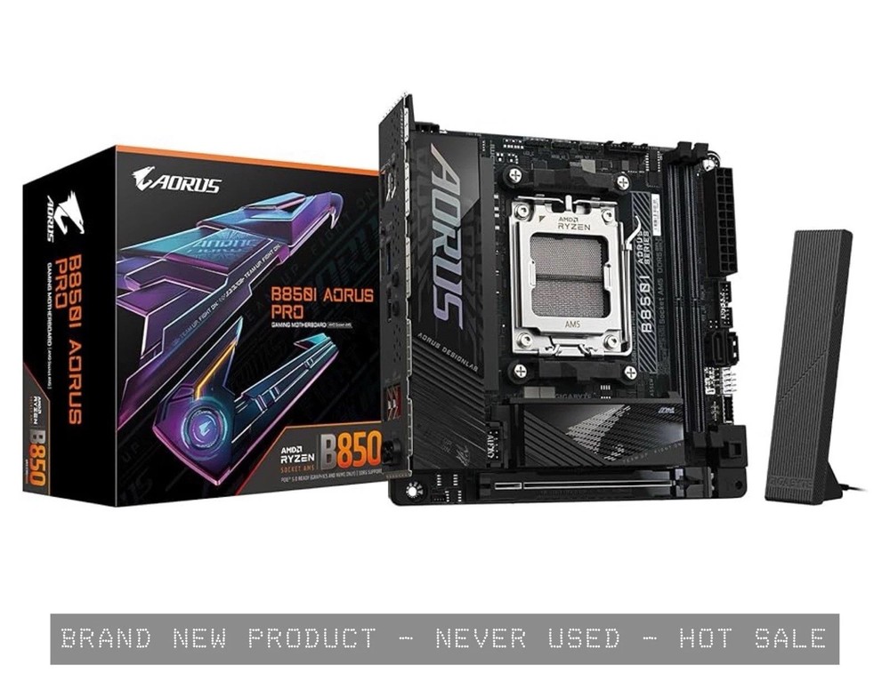 GIGABYTE B850I AORUS PRO Mini-ITX AM5 DDR5 PCIe 5.0 Wi-Fi 7 Gaming Motherboard