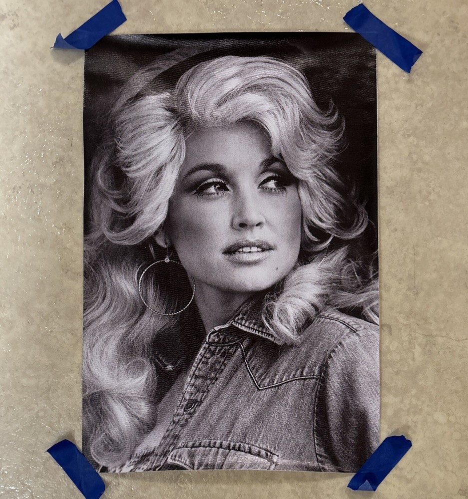 Dolly Parton Classic Country Music Black White Canvas Wall Art 12x18 Inches