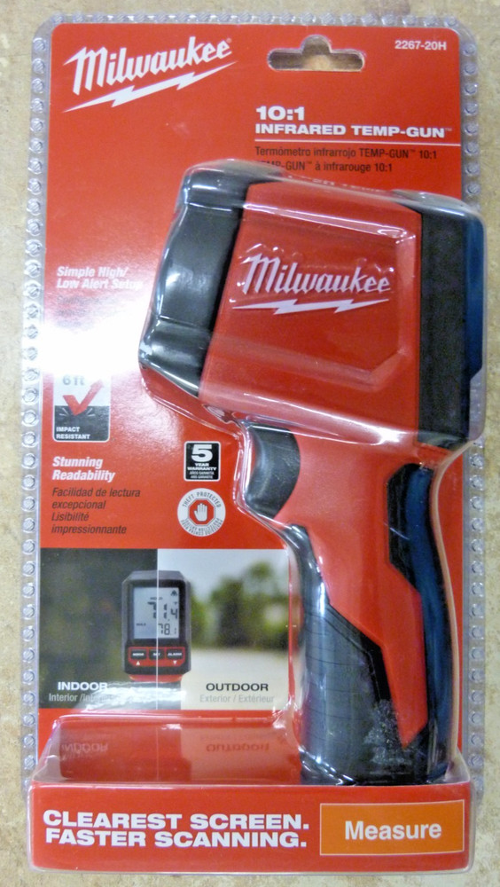 Milwaukee 2267-20H Infrared 10:1 Temp-Gun Red -New Sealed