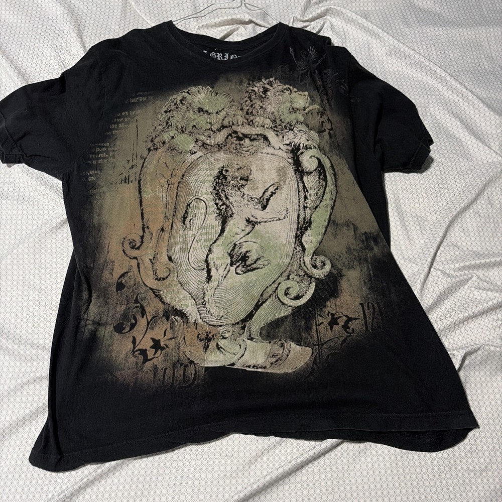Vintage Y2K Da Grind Shirt Size XXL USA Made Lion Graphic Express Art Affliction