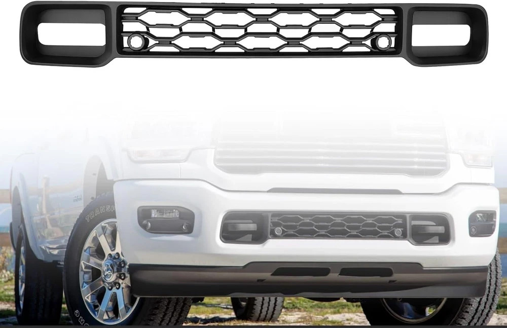 Front Bumper Lower Grille with Sensor Holes Compatible with 2019-2024 Ram 2500 3