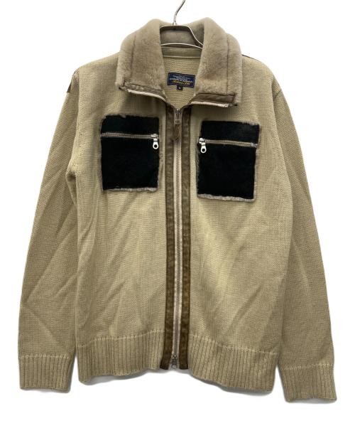 AVIREX                    knit jacket beige 6154010