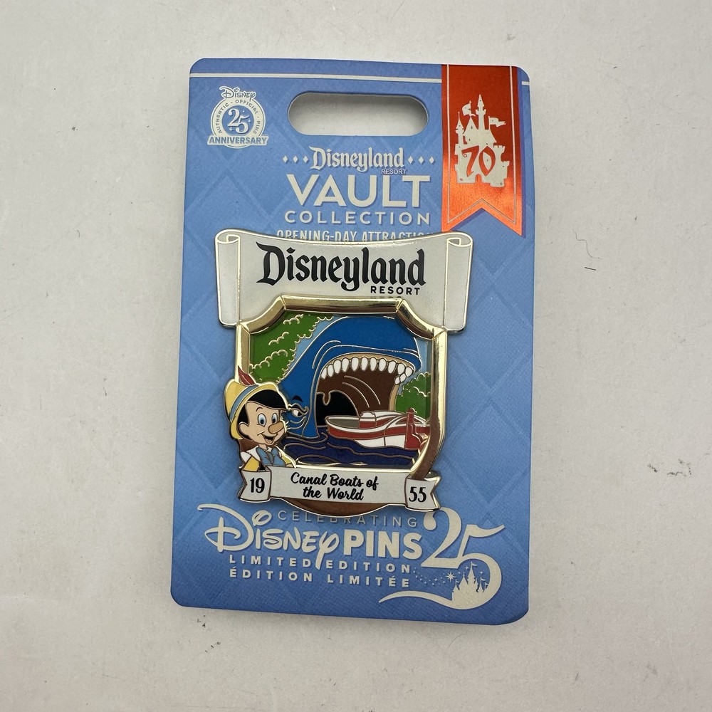 Disney Pins Disneyland 70th Vault Collection Canal Boats Of The World LE Pin