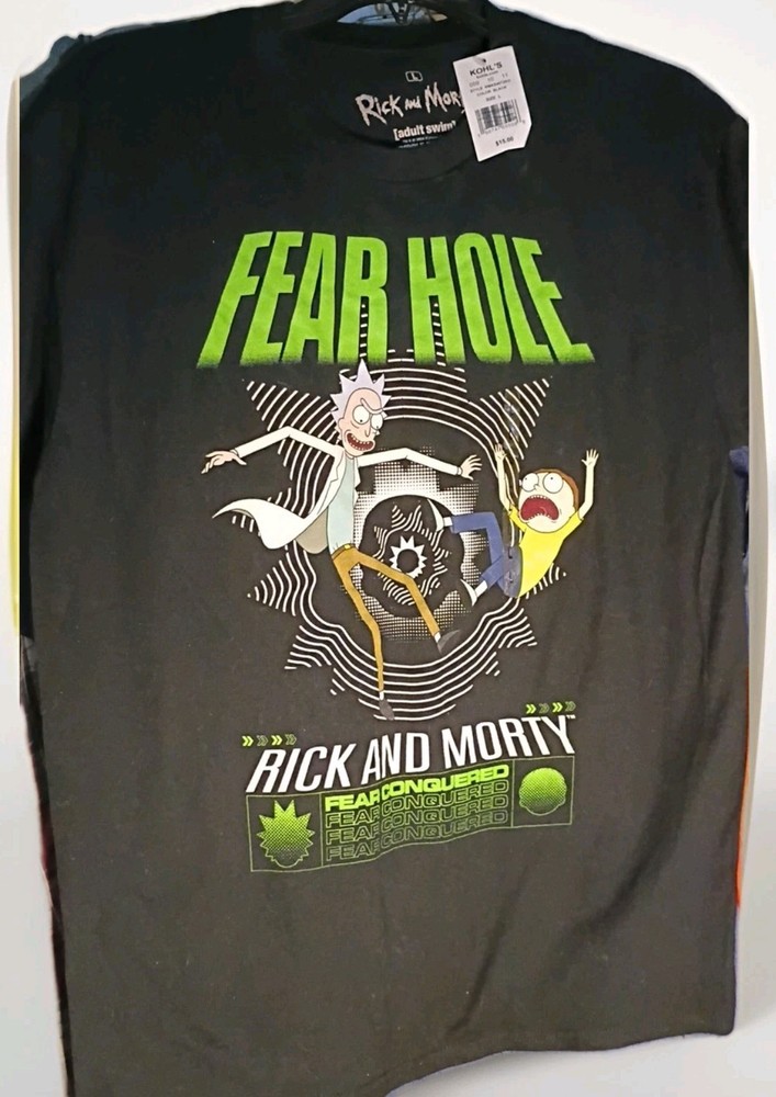 Rick and Morty Black T-shirt Nwt Size L
