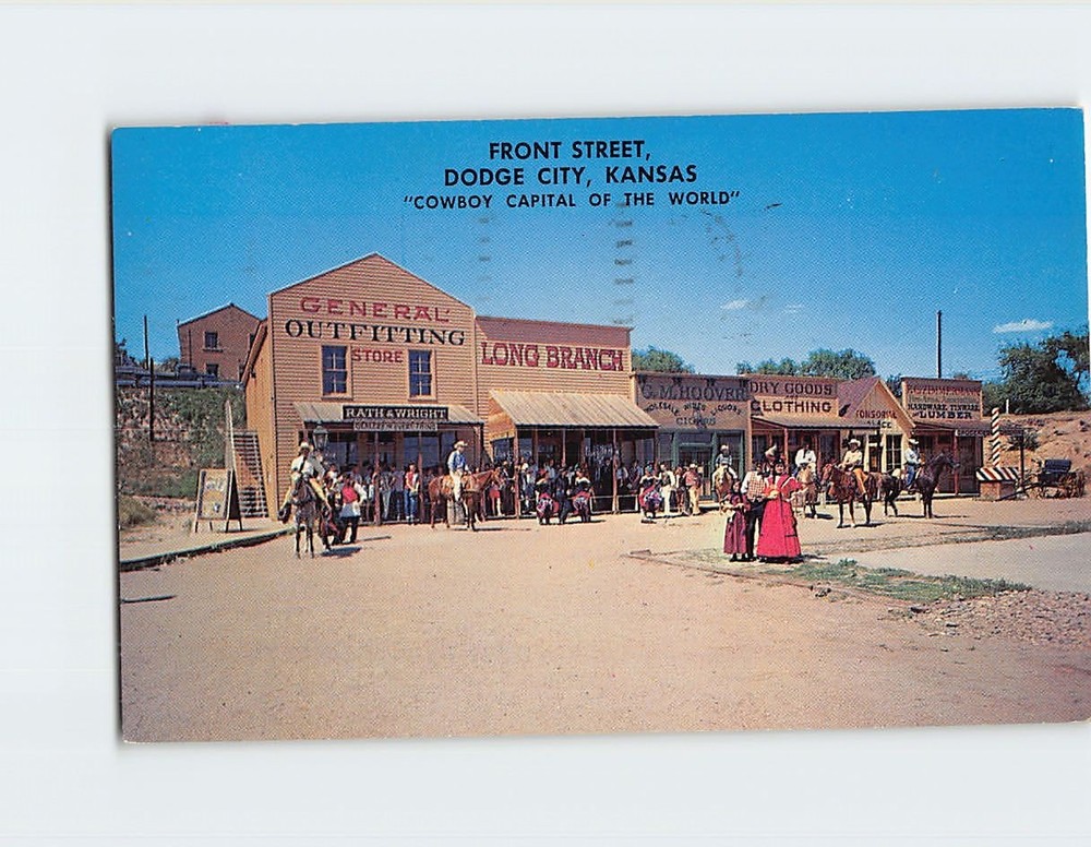 Postcard Front Street Dodge City Kansas USA