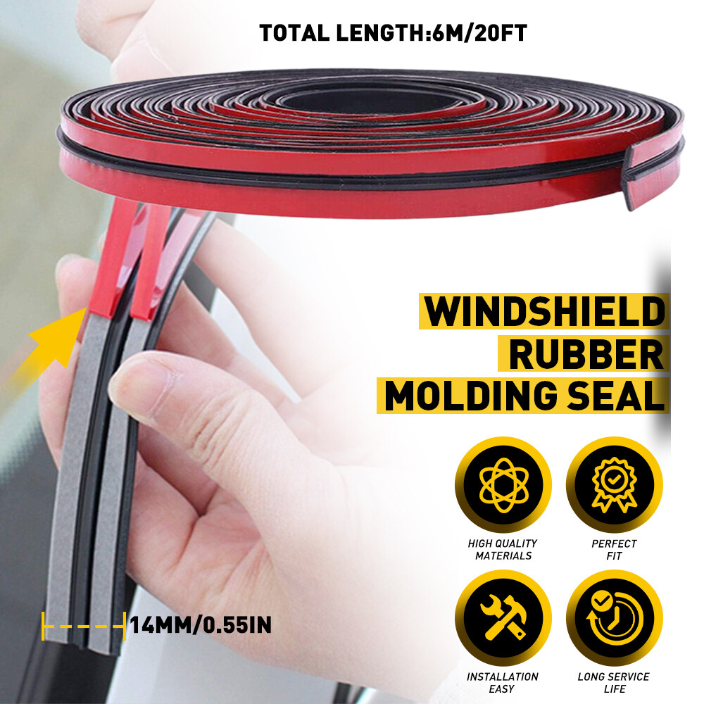 6M Car Roof Windshield Window Seal Sealed Rubber Strip Moulding Trim Accessories