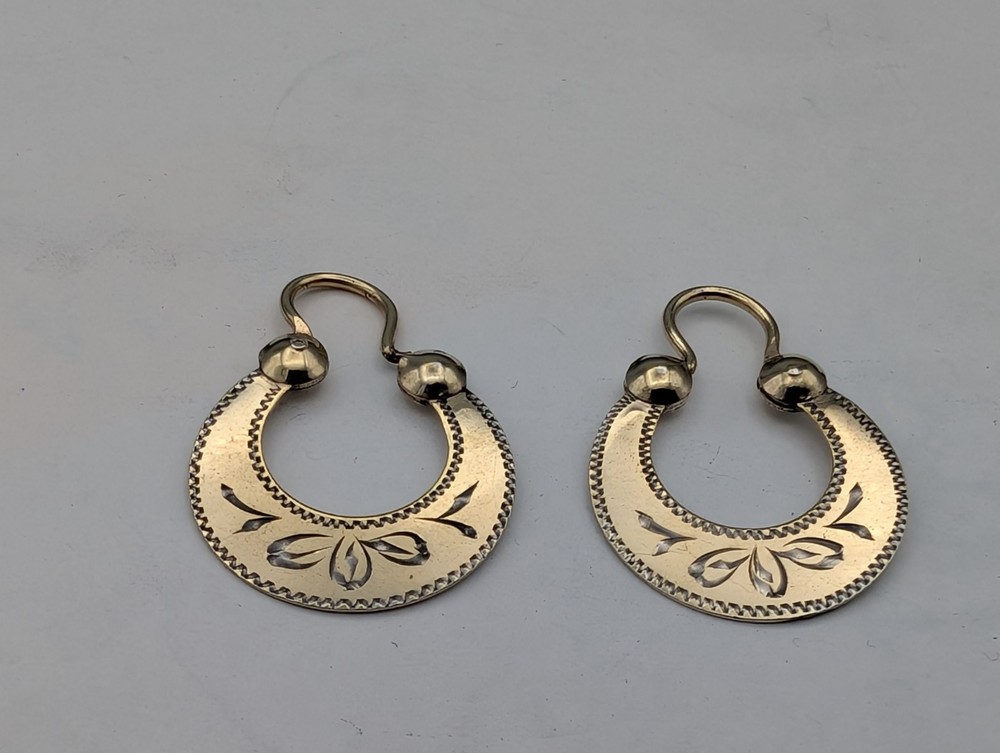 Soviet Union 875 Silver Gypsy Earrings