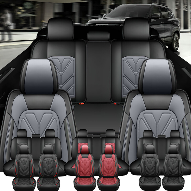 For Toyota RAV4 Leather Car Seat Covers 5-Seats Front Rear Protectors Cushion