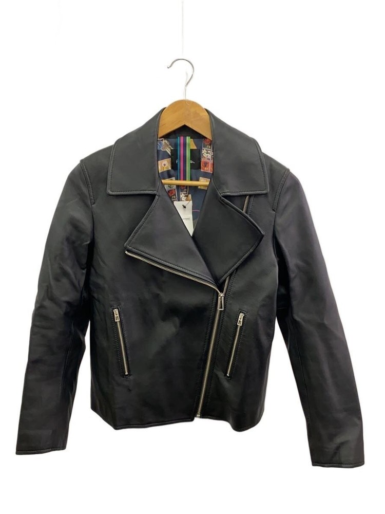 Ps Paul Smith Double Riders Jacket/40/Sheep Leather/Blk/Jkpsis0130 31901