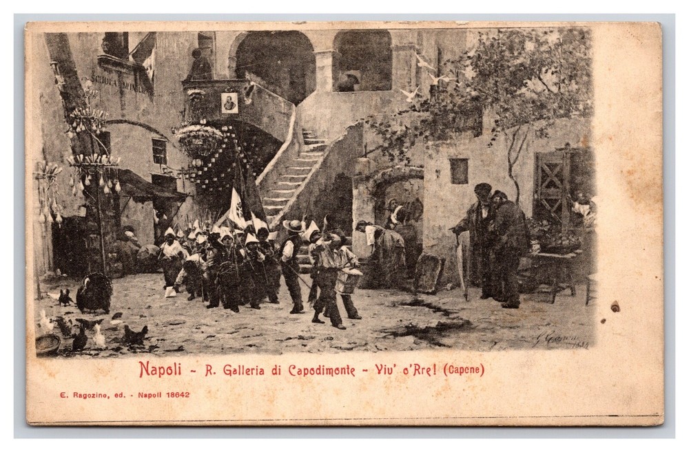 Vintage Early 1900s Capodimonte Festival Napoli Italy Undivided Back RPPC