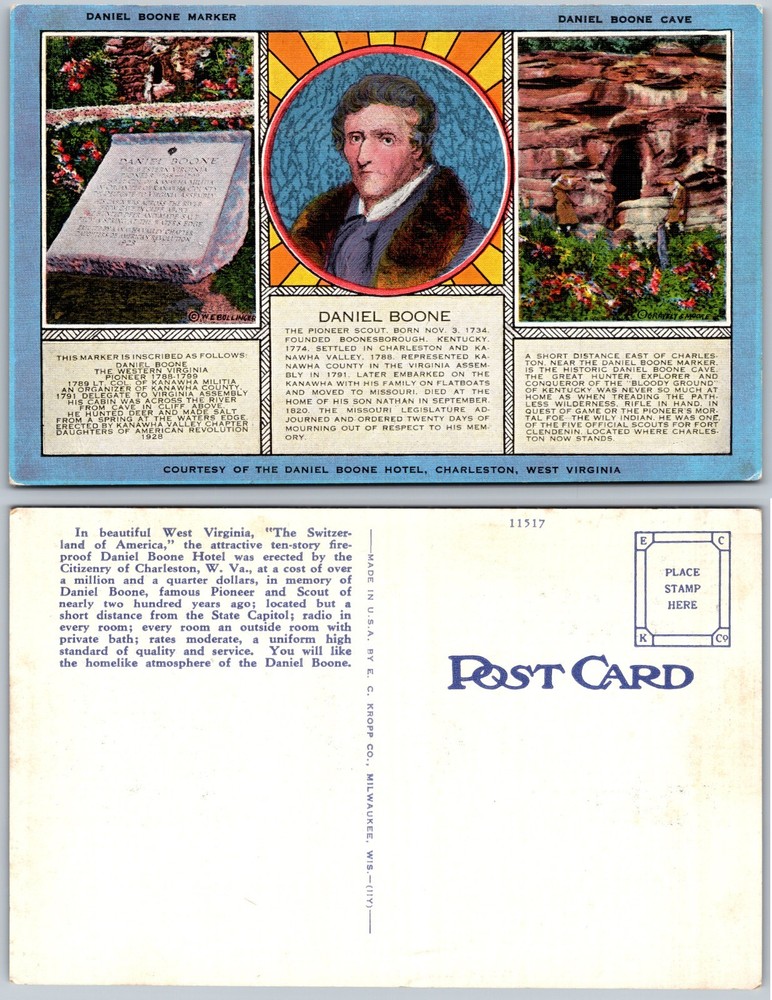 Daniel Boone Hotel Charleston West Virginia Postcard