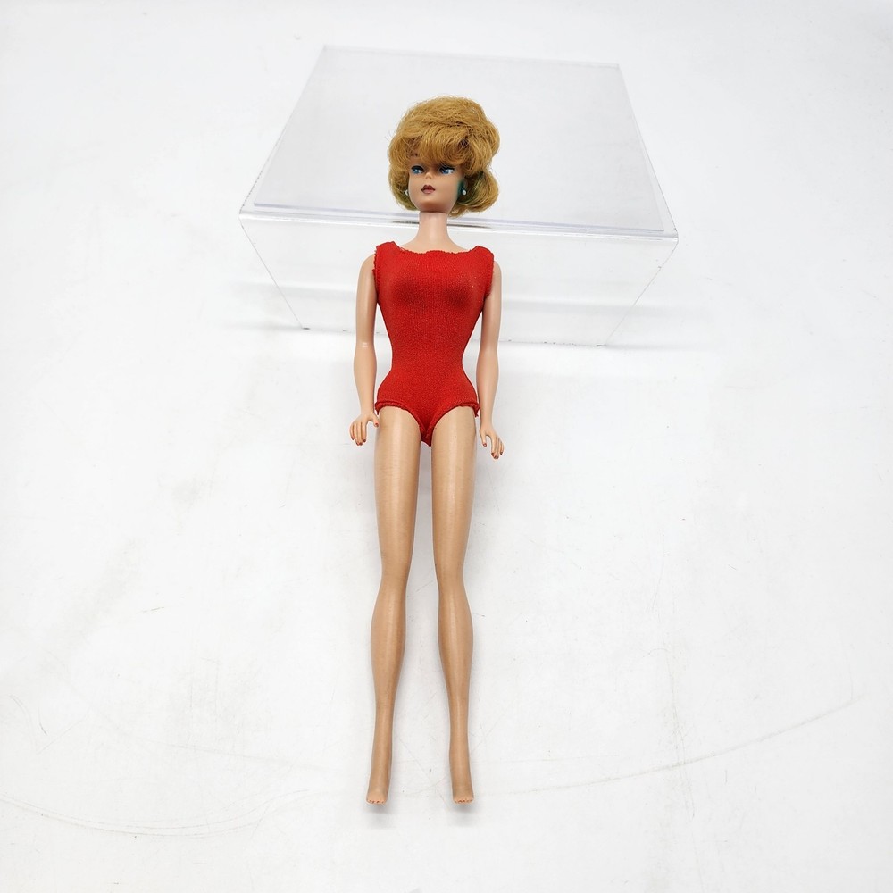 Vintage Barbie Doll #7 Big Titian Bubblecut Original Red Suit Mattel Japan 1964