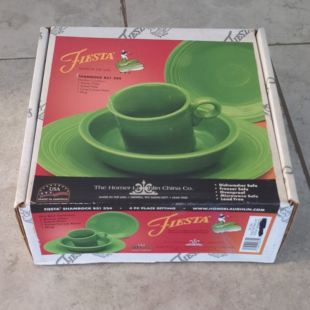 Empty Box Only Fiesta Shamrock 4 Piece Dinner Setting Box