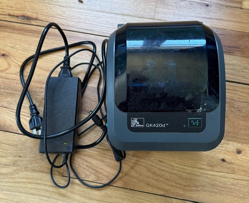 ZEBRA GK420d (GK42-202210-000) THERMAL BARCODE LABEL PRINTER WITH POWER SUPPLY