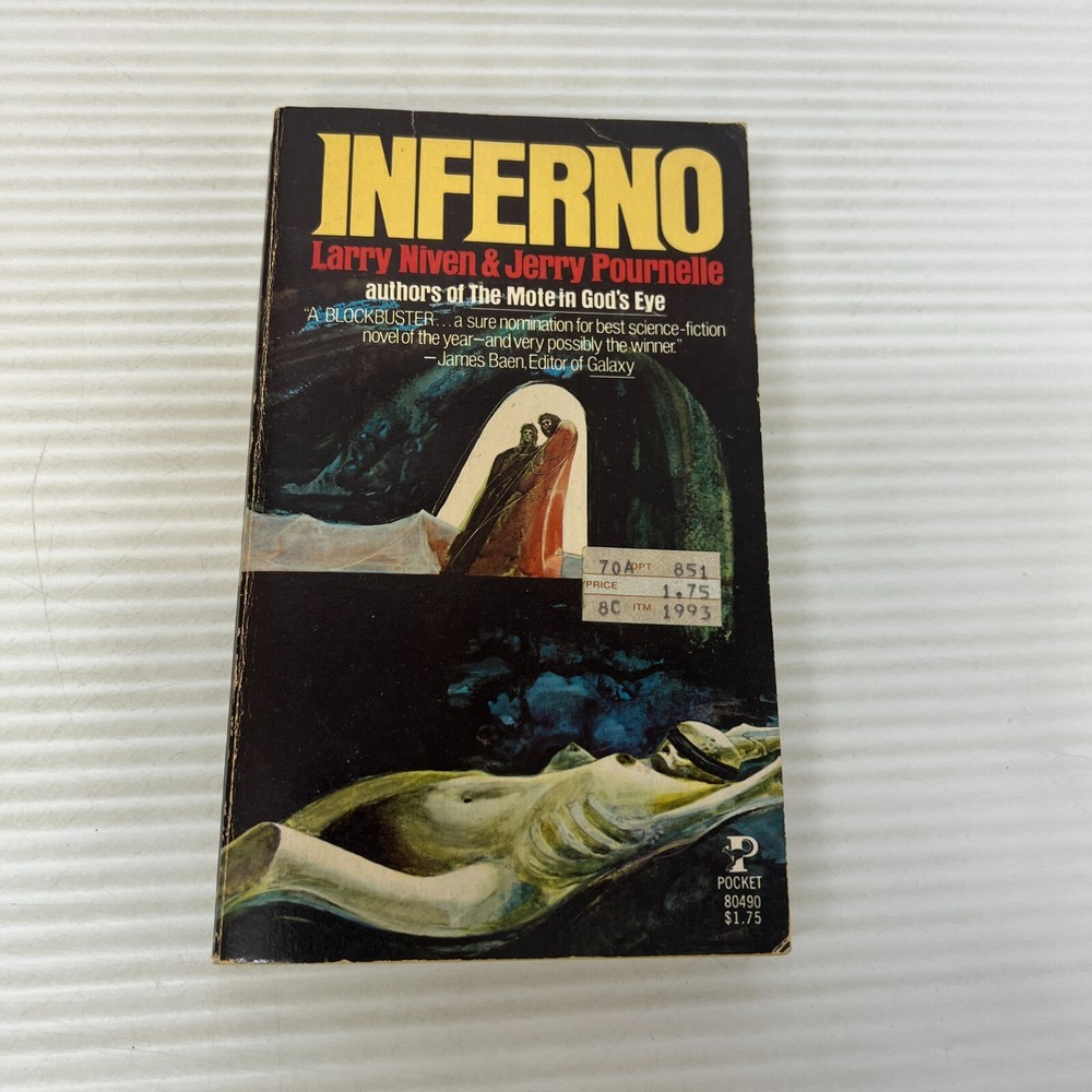 Inferno Science Fiction Paperback Book by Larry Niven from Pocket Books 1977