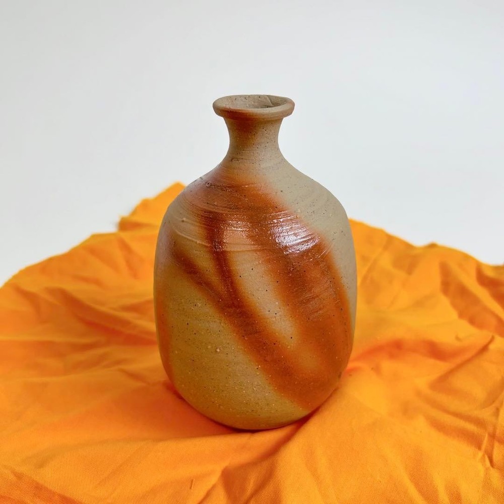 Yamamoto Yuichi Bizen Ware Tokkuri Sake Bottle Unused Boxed