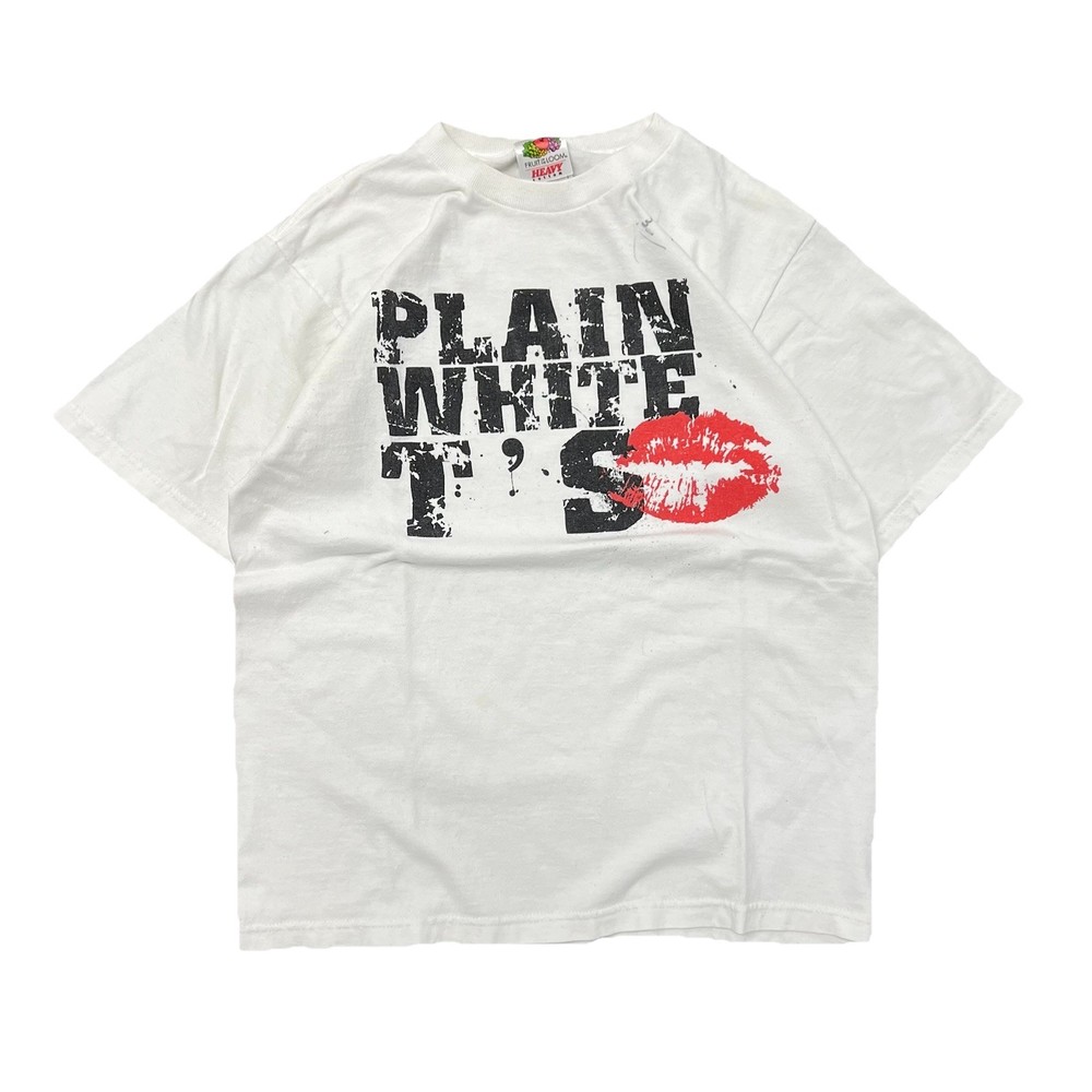 Vintage Y2K 2000s Plain White T’s T-Shirt Emo Pop Punk Band Signed Baby Tee Sz S