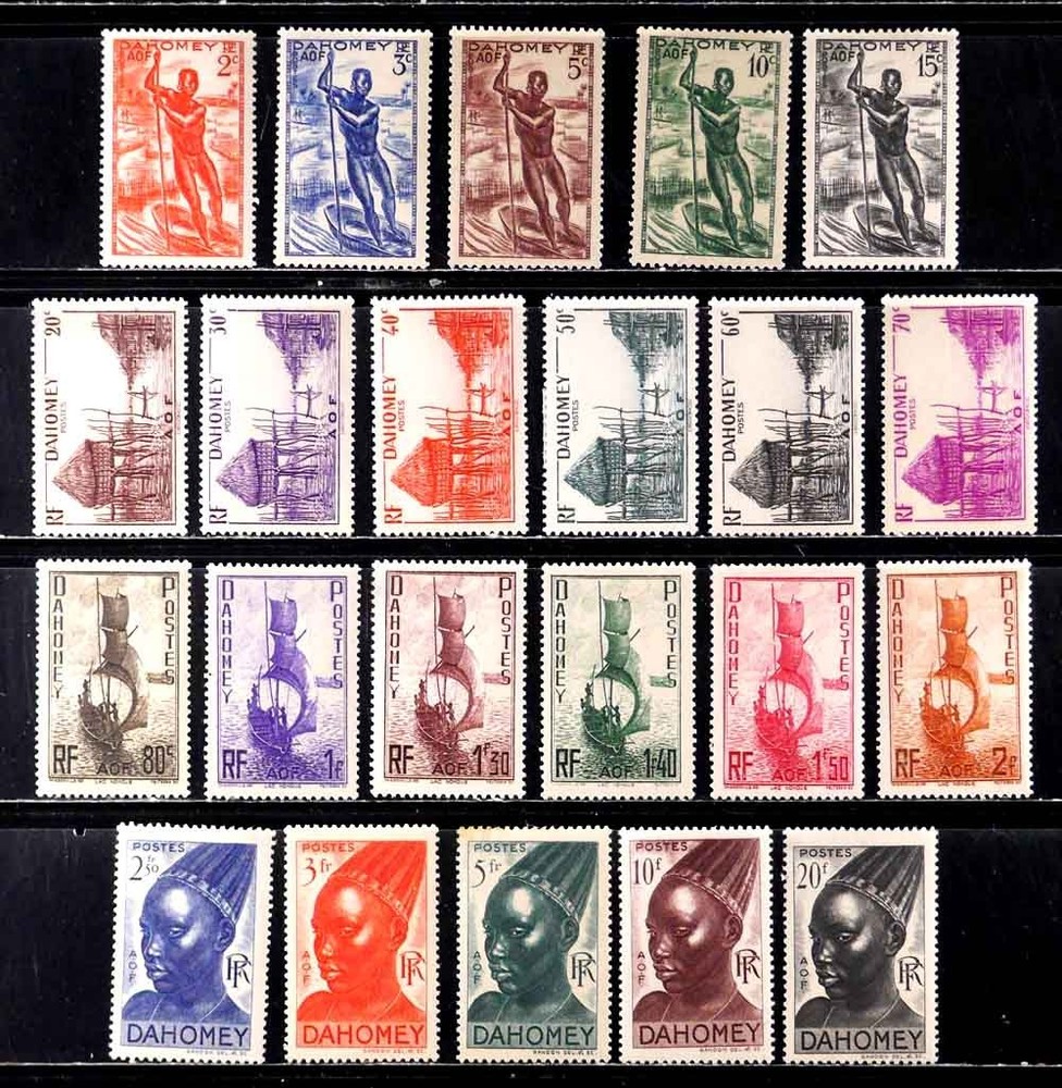 Dahomey, France: 1941 Stamps Unused Set With Mint Never Hinged