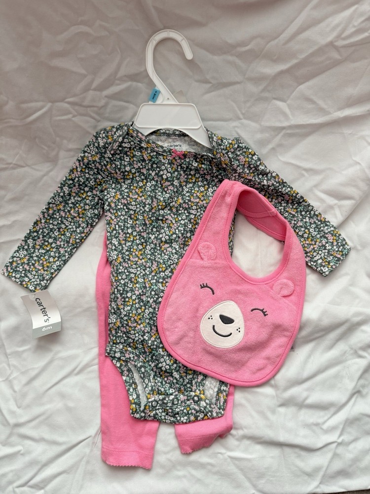 Carter's Baby Girl 3-Piece Outfit Size 6 Months
