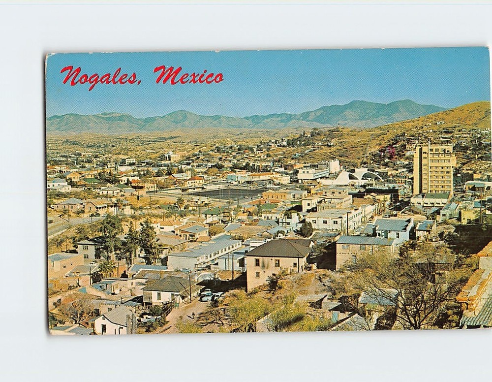Postcard Aerial View Nogales Sonora Mexico