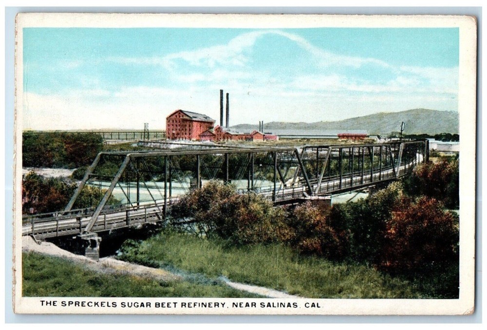 Vintage 1910s Spreckels Sugar Beet Refinery Postcard Salinas California CA
